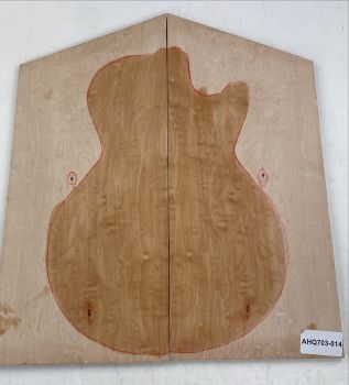 Top Muschelahorn / Quilted Maple, 2-tlg. 11mm Einzelstück #014